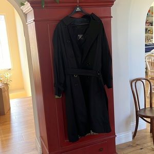 Vintage black Burberry Overcoat